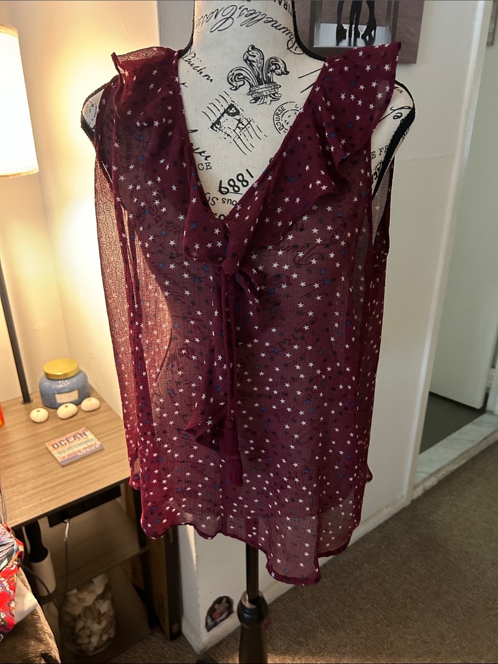 Two Sheer Tie-Neck Blouses for the price of one